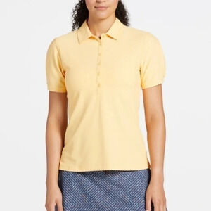 NWOT CALIA Puff Sleeve Golf Polo Shirt XS Peachy Melon